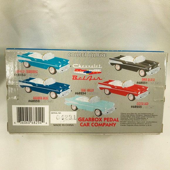 Gearbox 1997 Vintage 1957 Chevy Bel Air Convertible Serial #04291 Pedal Car New - Picture 4 of 10